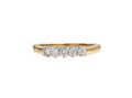 0.30ct five stone diamond ring in 18kt yellow gold