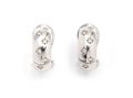 Contemporary 18kt white gold diamond set hinged hoop earrings