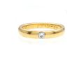 Contemporary diamond set 20kt yellow gold ring
