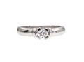 0.20ct round brilliant cut diamond engagement ring in 18kt white gold