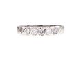 18kt white gold five stone diamond ring