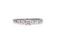 Diamond raised solitaire engagement ring in 18kt white gold