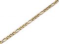 9kt yellow gold vintage Figaro and anchor link bracelet