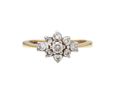 Vintage diamond fancy cluster ring in 18kt yellow gold