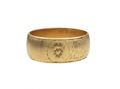 1961 floral engraved 7.5mm wedding ring in 22ct yellow gold
