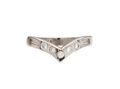 Platinum Diamond Set Wishbone Wedding Ring
