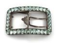Edwardian Sterling Silver & Light Blue Paste Buckle