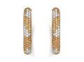 Vintage Yellow Sapphire & Diamond Hoop Earrings in 18kt Gold