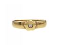 Contemporary 18kt Yellow Gold Diamond Set Flower Ring