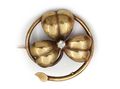 Antique Diamond Set Shamrock Brooch in Yellow Gold