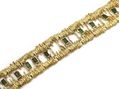 Vintage Irish West & Son tourmaline and 18kt yellow gold bracelet