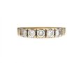 Vintage five stone diamond ring in 18kt yellow gold