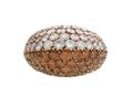 Cognac diamond and diamond bombe cluster ring 18kt yellow gold