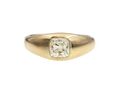 Victorian Old Mine Cut Diamond Solitaire in 18kt Yellow Gold