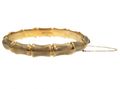 1970s 9kt yellow gold bamboo hinged bangle