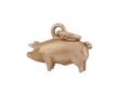 1960s solid 9kt gold pig charm with circular bale, hallmarked Birmingham – Matthew Weldon