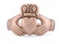 Antique Claddagh ring in 9kt rose gold with crowned heart and hands – Matthew Weldon