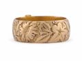 1887 Victorian 18kt gold orange blossom and ivy wedding band – Courtville Antiques