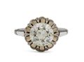 Vintage 1.80ct diamond solitaire engagement ring in 18kt gold