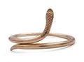 Vintage hollow serpent mid arm bangle in 9kt rose gold