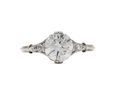 Vintage 1.00ct diamond solitaire engagement ring in 18kt white gold