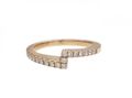 Micro-set diamond zig-zag ring in 18kt rose gold
