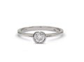 Modern 0.37ct round brilliant cut diamond solitaire engagement ring