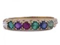 Victorian style 'DEAREST' acrostic seven stone ring in 9kt yellow gold – Matthew Weldon