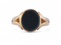 Victorian oval bloodstone signet ring in 18kt yellow gold, Chester 1901 – Courtville Antiques