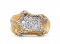1970s diamond dress ring in 14kt yellow gold
