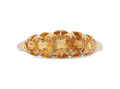 Antique Citrine Five Stone Ring In 18kt Yellow Gold