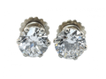 Platinum Diamond Stud Earrings 3.4ct