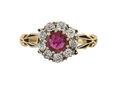 Victorian 18ct Gold Ruby and Diamond Cluster Ring