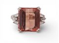 Vintage Imperial Topaz and Diamond Ring in 18kt White Gold