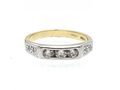Vintage 18kt white and yellow gold geometric diamond band