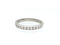 Platinum grain set diamond half eternity ring
