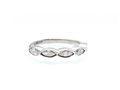 18kt white gold marquise cut diamond half eternity ring
