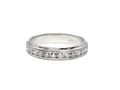 Vintage channel set diamond half eternity in white gold