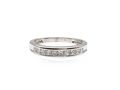 18kt white gold princess cut diamond half eternity ring