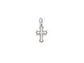 Small diamond set cross in 18kt white gold