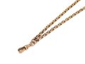 Antique 9kt rose gold belcher longuard chain