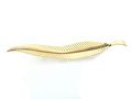 Retro 18kt yellow gold feather brooch