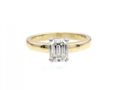 1.01ct emerald cut diamond solitaire engagement ring