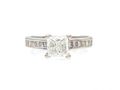 0.85ct square brilliant cut diamond engagement ring