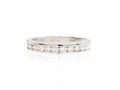 18kt white gold diamond channel set half eternity ring
