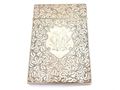 1893 sterling silver hinged box with foliate engraving
