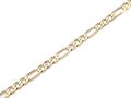 Vintage 9kt yellow gold solid Figaro link bracelet