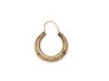 9kt yellow gold hollow faceted hoop earring