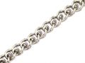 Vintage 9kt white gold fancy ribbed bracelet
