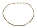 1980s knot link chain in 9kt white and yellow gold